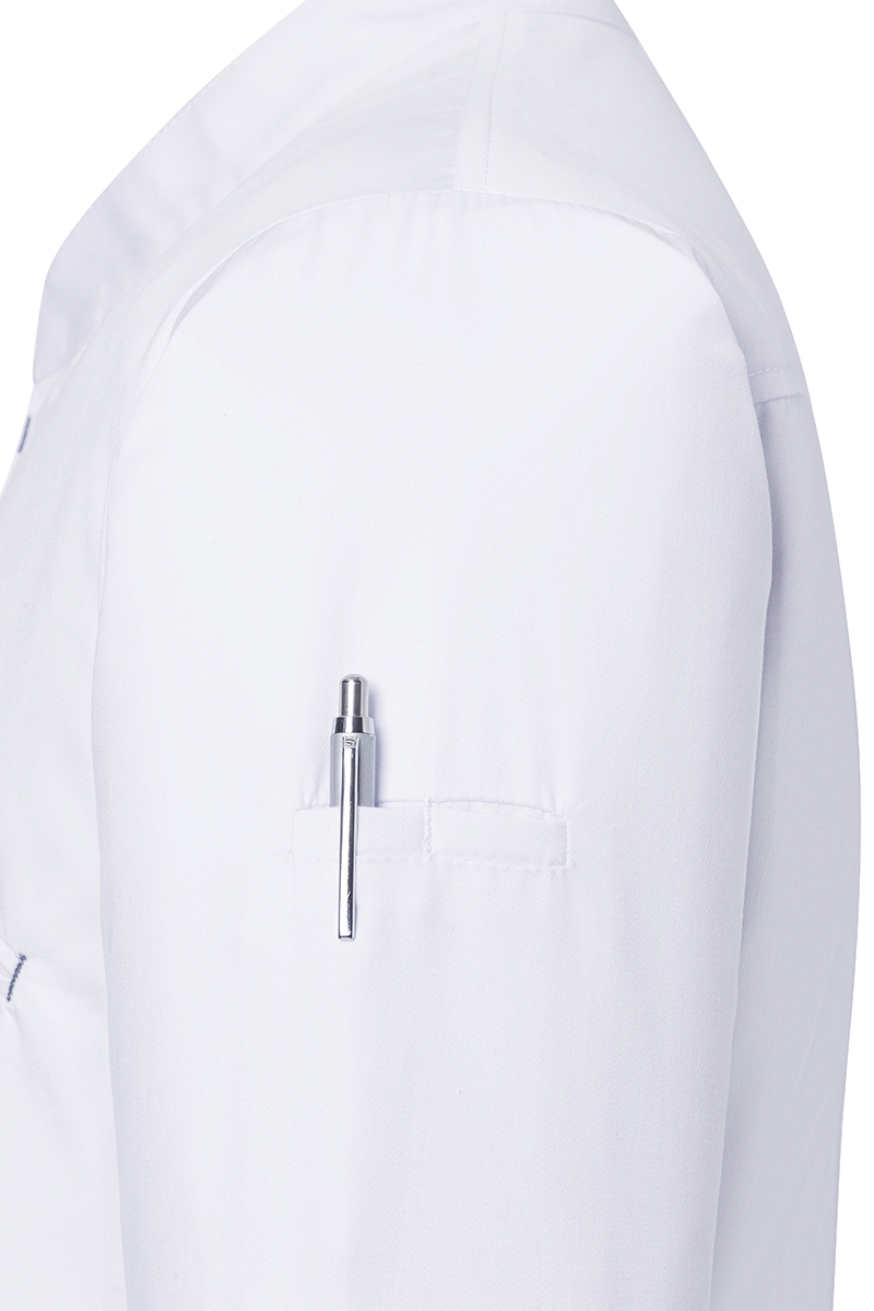 Kurzarm Herren-Kochjacke Modern-Touch in weiß, leicht tailliert