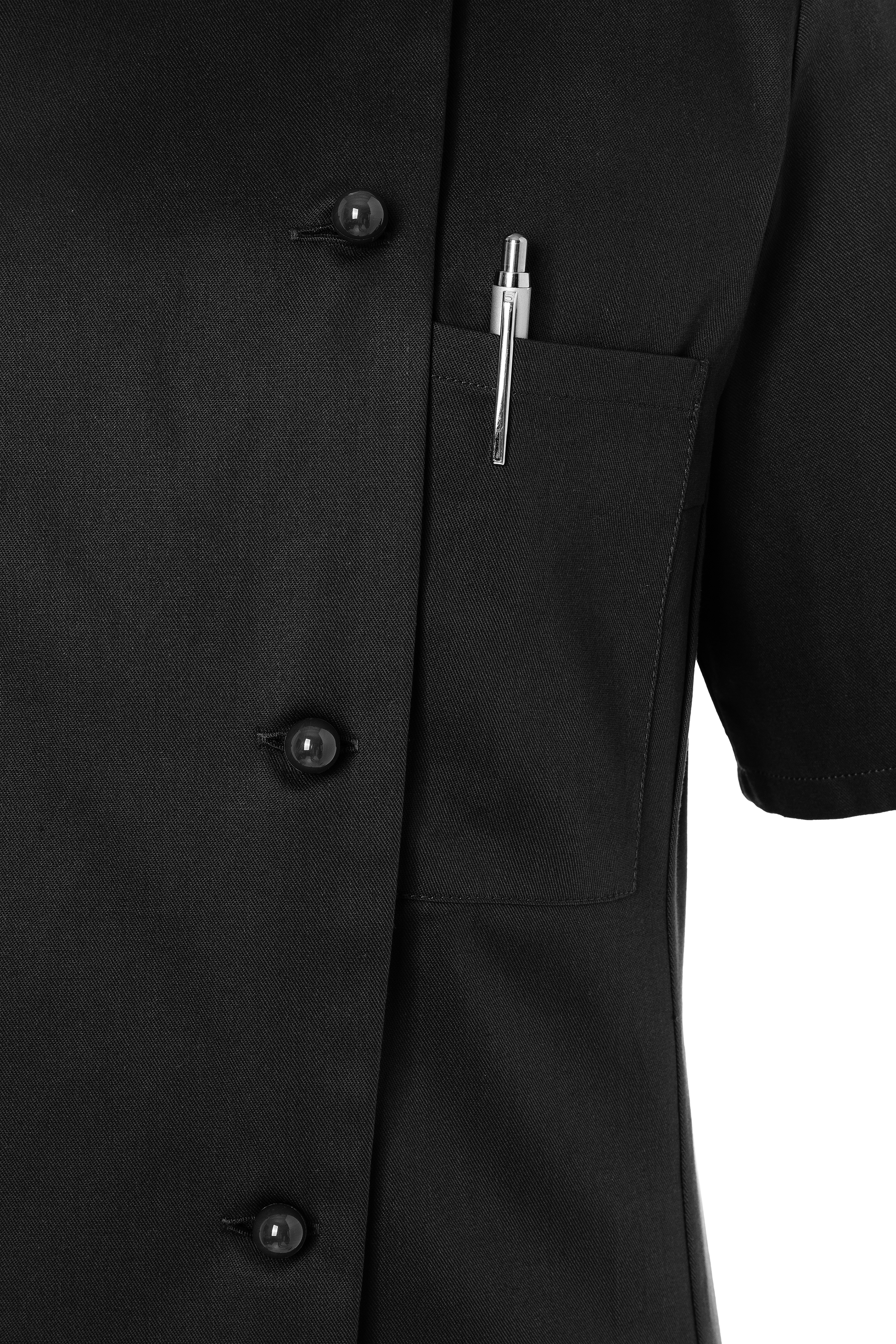 Women's Short-Sleeve Chef Jacket Pauline Cotton slightly fitted