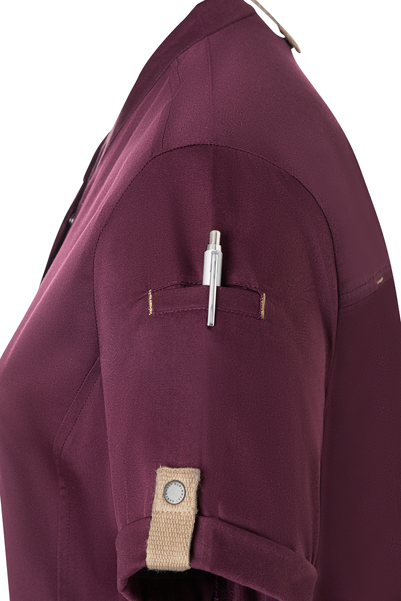 Short-Sleeve Ladies' Chef Jacket Green-Generation, from Sustainable Material