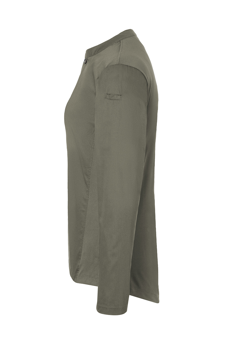 Langarm Damen-Arbeitsshirt Performance in salbei, Slim Fit
