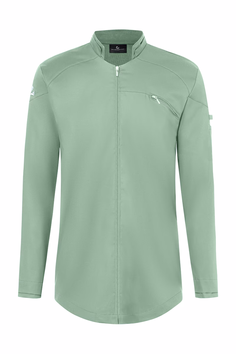 Jacke, Softshell, Hellgrün, Vorder-Reißverschluss, Brusttasche, Jacke, Zweck-Funktion, Reißverschluss, Fronttasche, Kragen