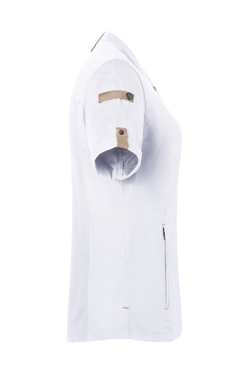 Short-Sleeve Ladies' Chef Jacket Green-Generation, from Sustainable Material
