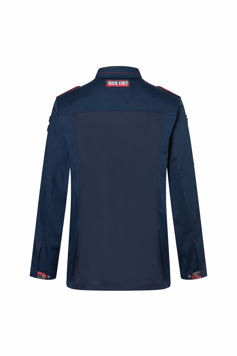 Mantel, Langarm, Ärmel, Jacke, Blazer, Mantel, Langarm, Ärmel, Jacke, Blazer, jacke, backseite, navy/blau, revers, roter akzent