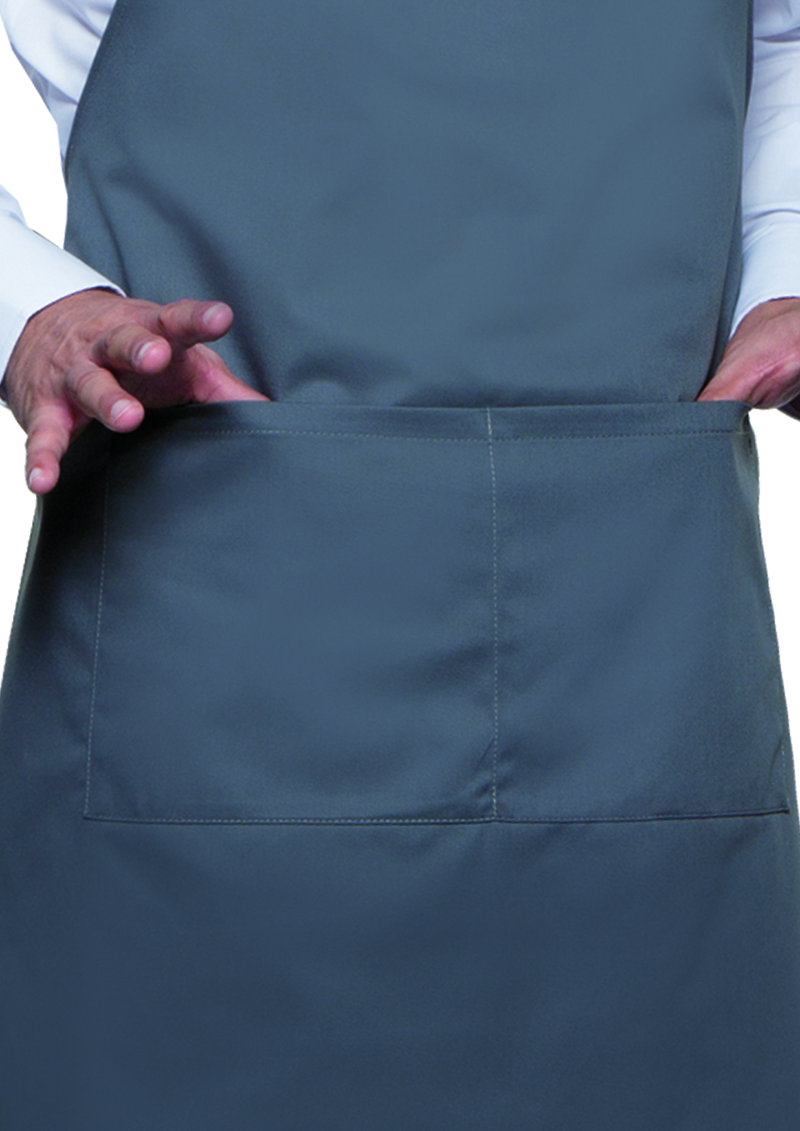 Bib Apron Teneriffa with in anthracite, Press Studs, 75 x 95 cm