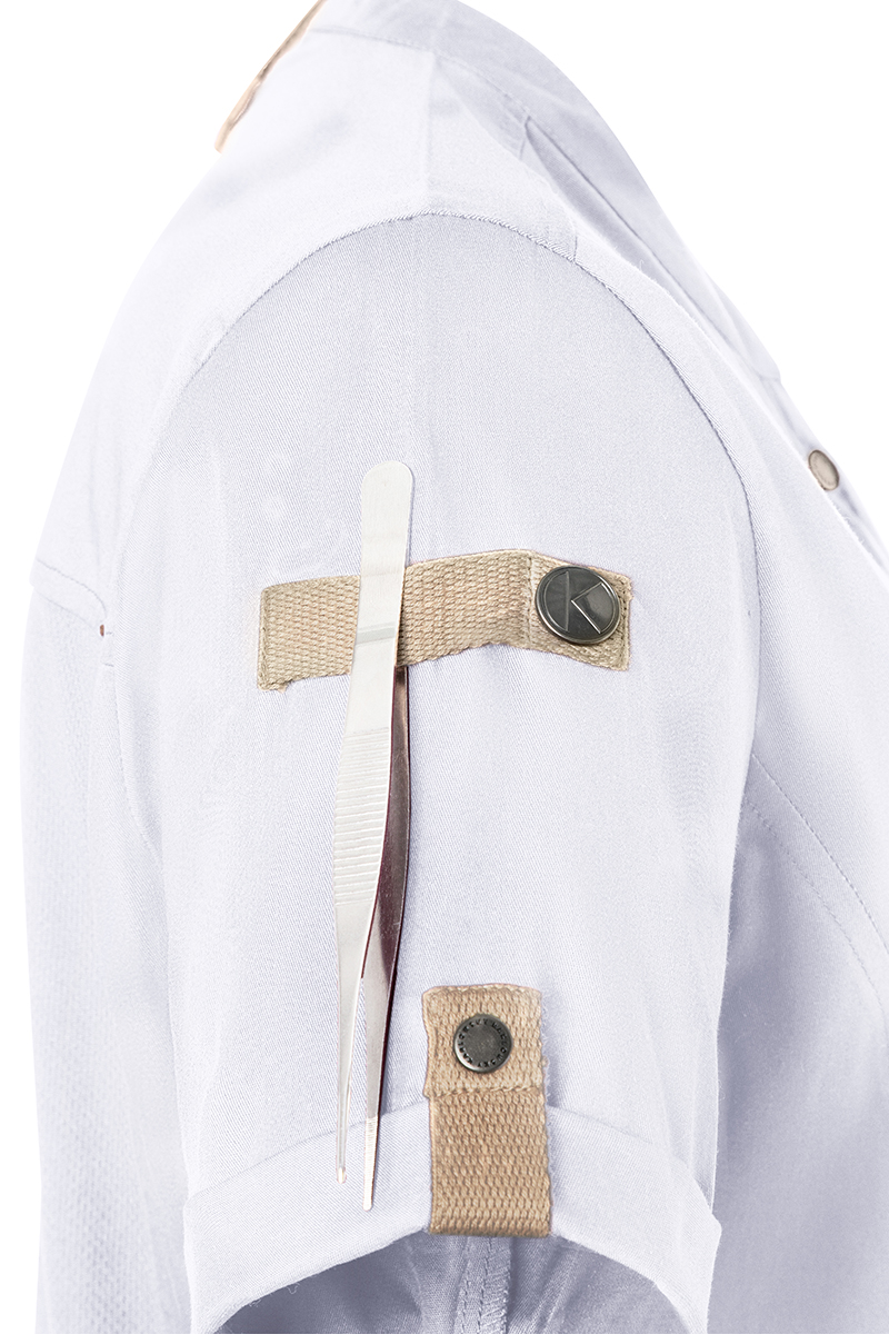 Short-Sleeve Ladies' Chef Jacket Green-Generation, from Sustainable Material