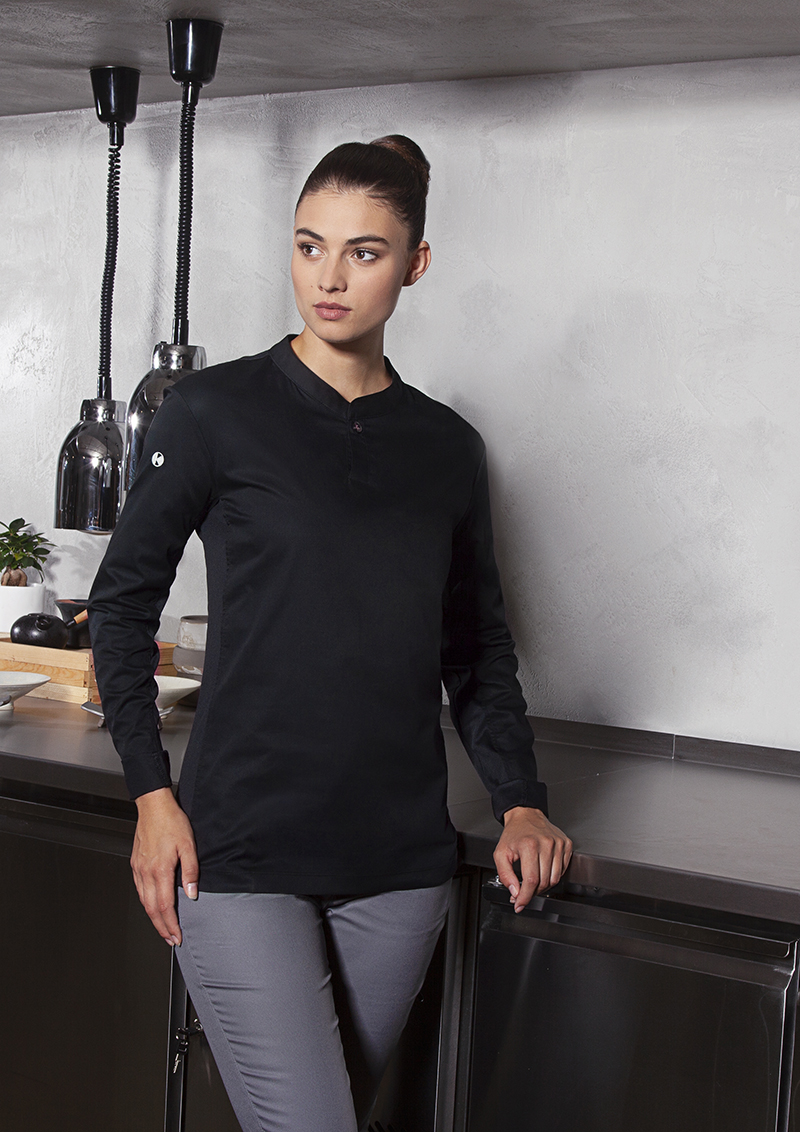 Langarm Damen-Arbeitsshirt Performance, Slim Fit