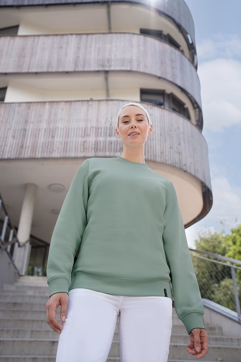 sweatshirt, mintgrün, langärmlig, basic top, casual wear, crewneck, sweatshirt, mint green, long sleeve, minimal