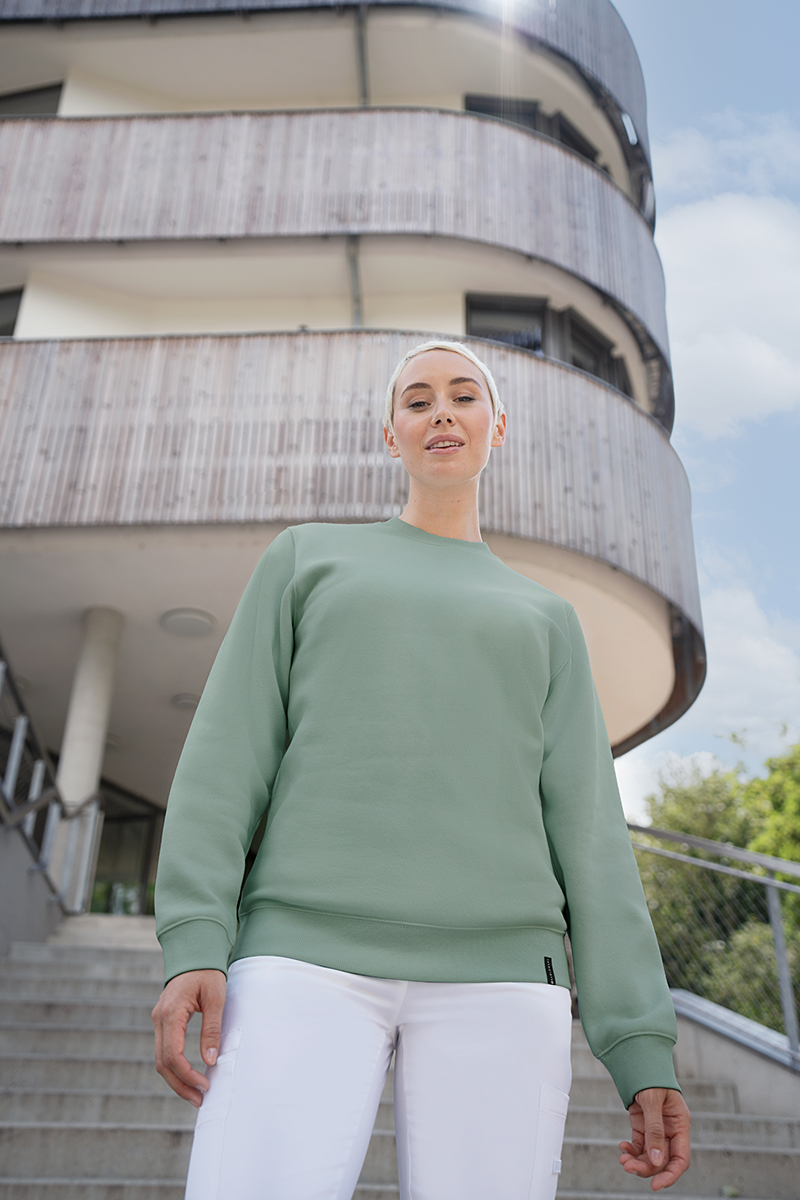 sweatshirt, mintgrün, langärmlig, basic top, casual wear, crewneck, sweatshirt, mint green, long sleeve, minimal