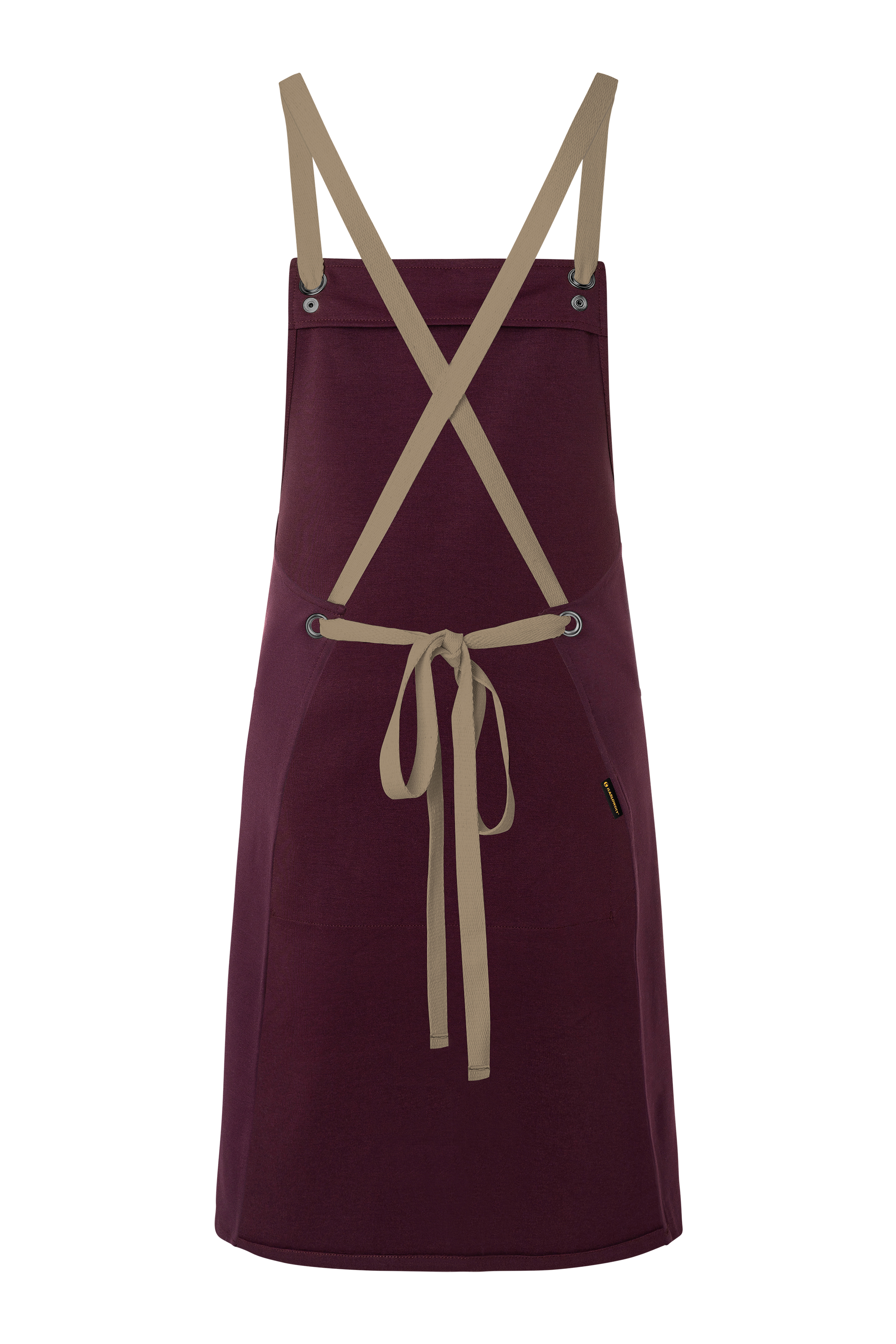 Bib Apron Urban-Nature with Cross Straps and Big Pocket