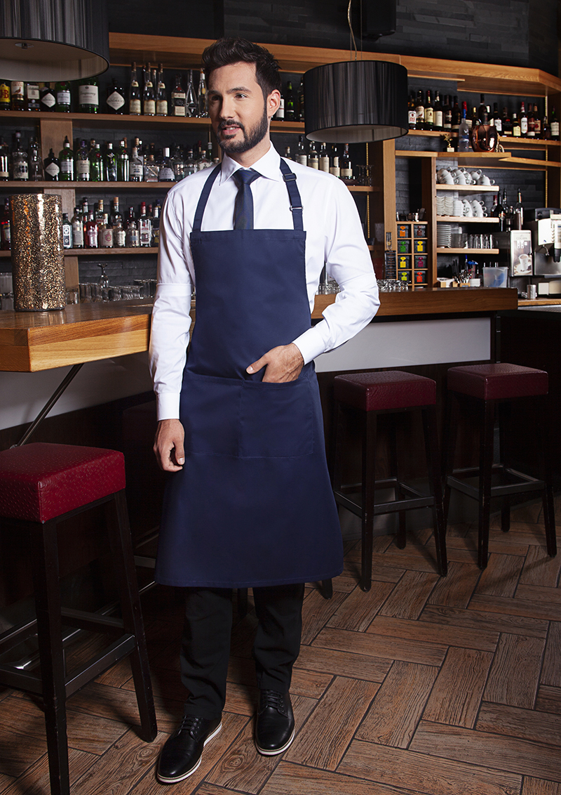 Bib Apron Basic with Buckle and Pocket
