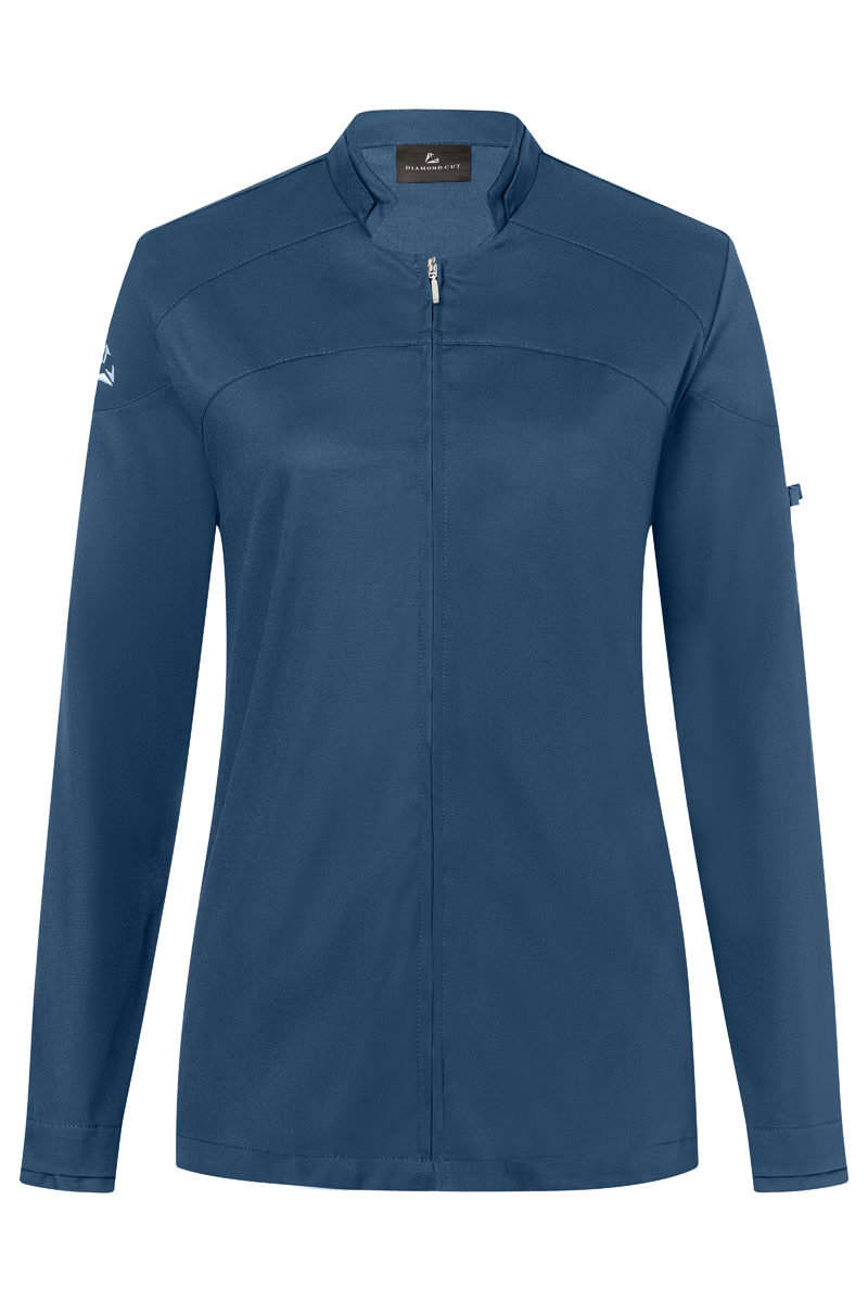 Jacket, Stand collar, Zipper, Long sleeves, Solid color, jacke, blau, reissverschluss, langarm, sport