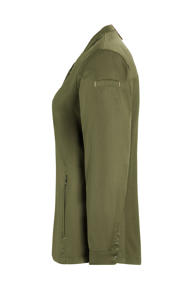 Langarm Damen-Kochjacke Green Generation, leicht tailliert