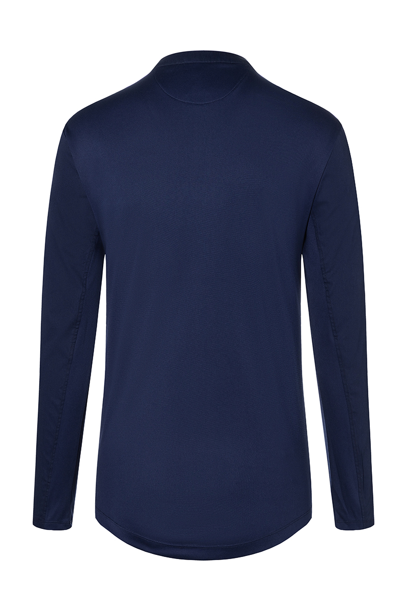 Langarm Damen-Arbeitsshirt Performance in marine, Slim Fit