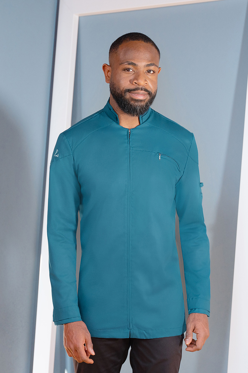 jacke, teal, Reißverschluss, Vorne Tasche, lange Ärmel