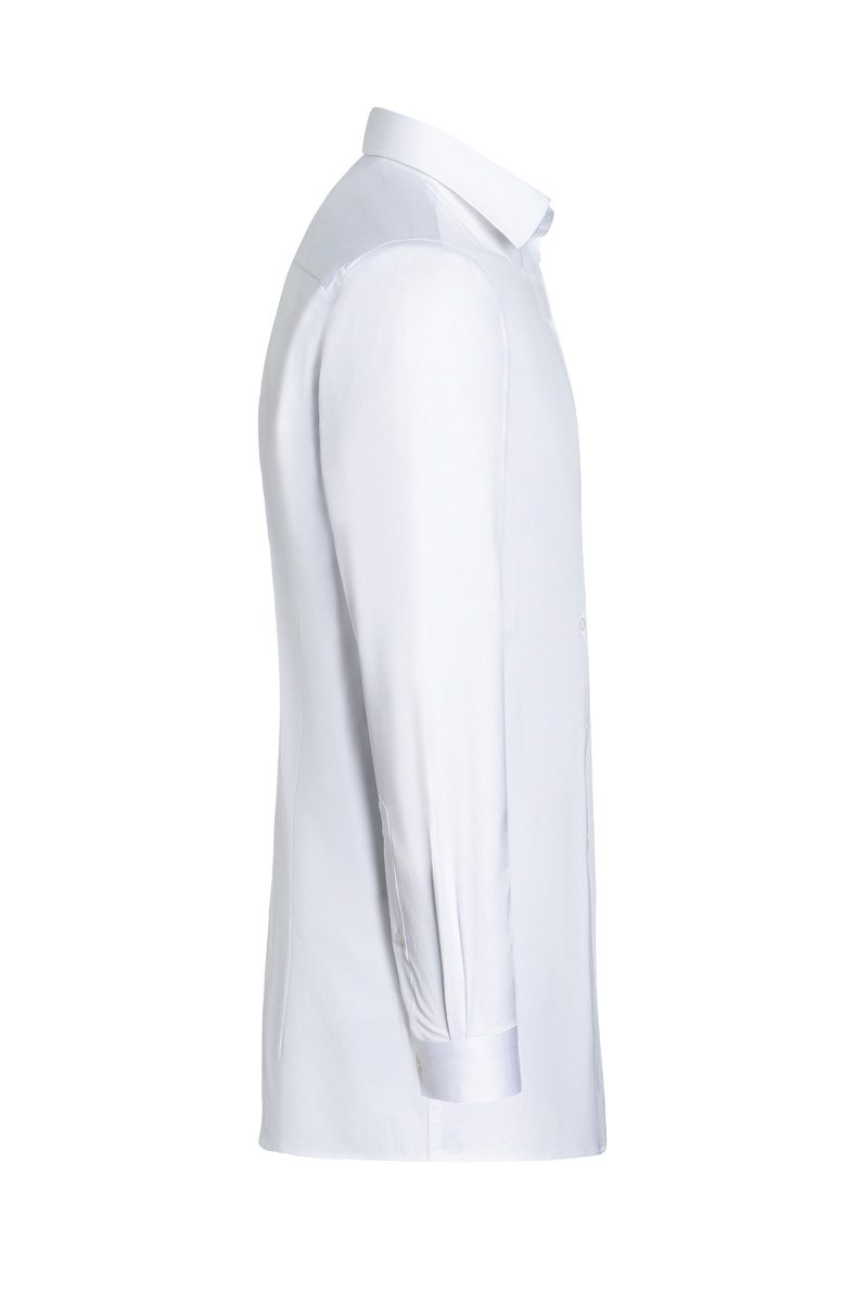 Men's Long-Sleeve Service Shirt Active-Stretch in white, Slim Fit