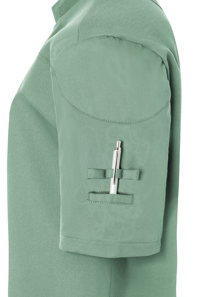 kurzarm, T-Shirt, Stichdetails, Armlehne?, grün, Stiftfach, Kurzarm, Brusttasche?, Kunstlederfrei, shirt, shortsleeve, pocket, pen, grün