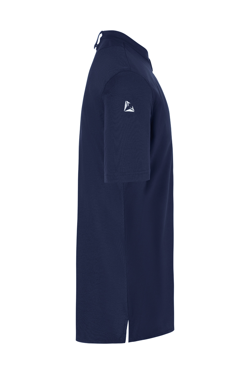 polo-shirt, short-sleeve, navy, polyester, logo-free