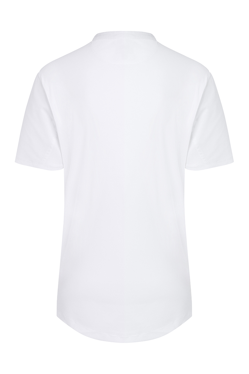 Kurzarm Herren-Arbeitsshirt Performance in weiß, Slim Fit