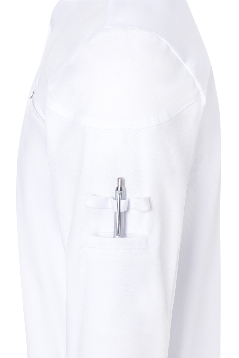 weiß, Laborkittel, Tasche, Stifthalter, Ärmel, weiß, Hemd, Brusttasche, Stift, Naht