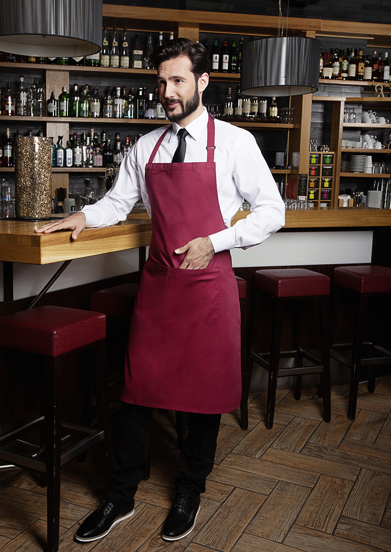 Bib Apron Basic with Buckle and Pocket