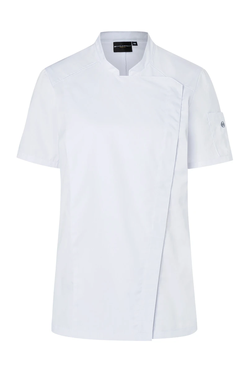 Kurzarm Damenkochjacke Modern-Look Kurzarm Damenkochjacke Modern-Look