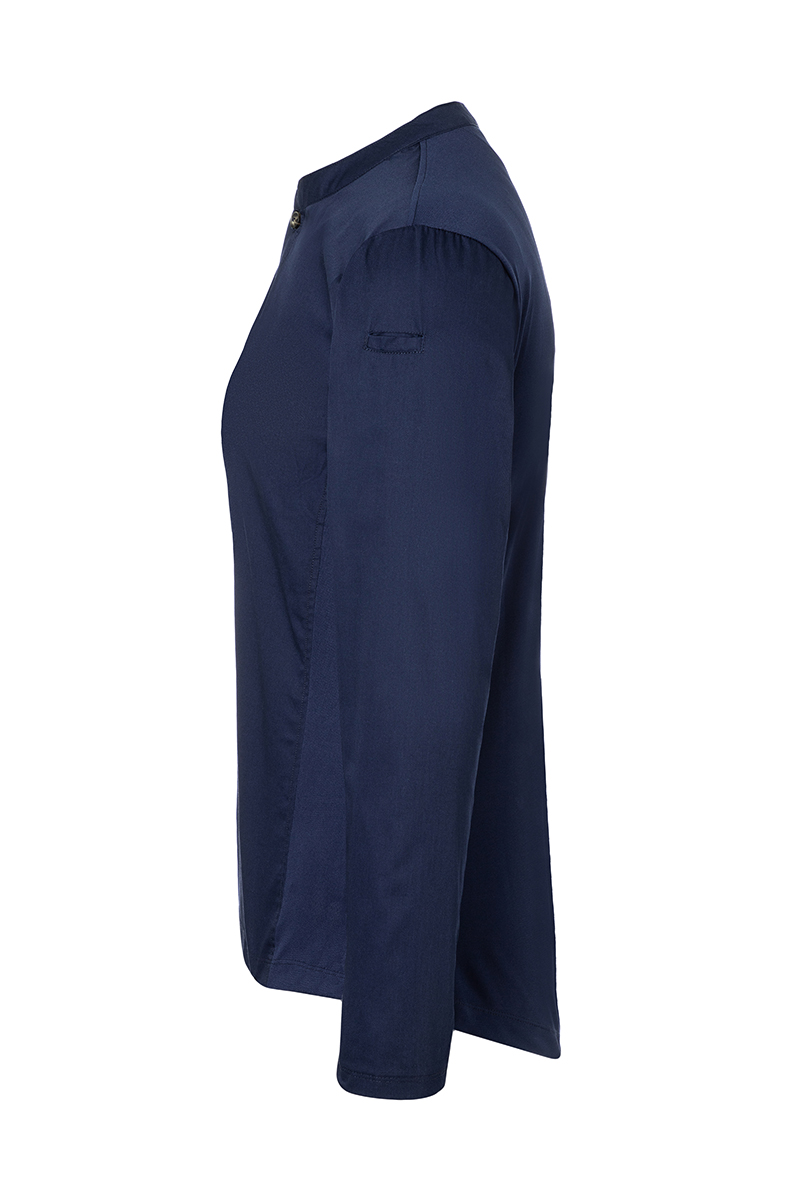 Langarm Damen-Arbeitsshirt Performance in marine, Slim Fit