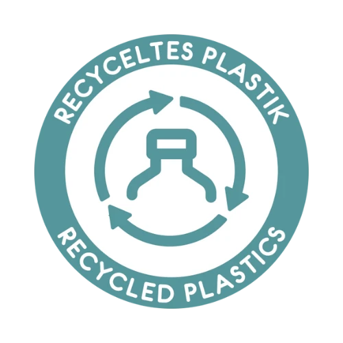 Recyceltes Polyester:
Dieses Produkt wurde aus recyceltem Polyester hergestellt. Recyceltes Polyester:
Dieses Produkt wurde aus recyceltem Polyester hergestellt.