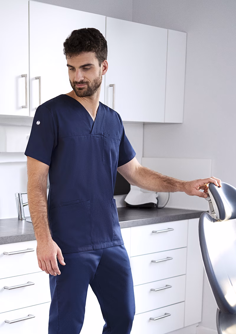 Short-Sleeve Men's Slip-on Tunic Essential, from Sustainable Material