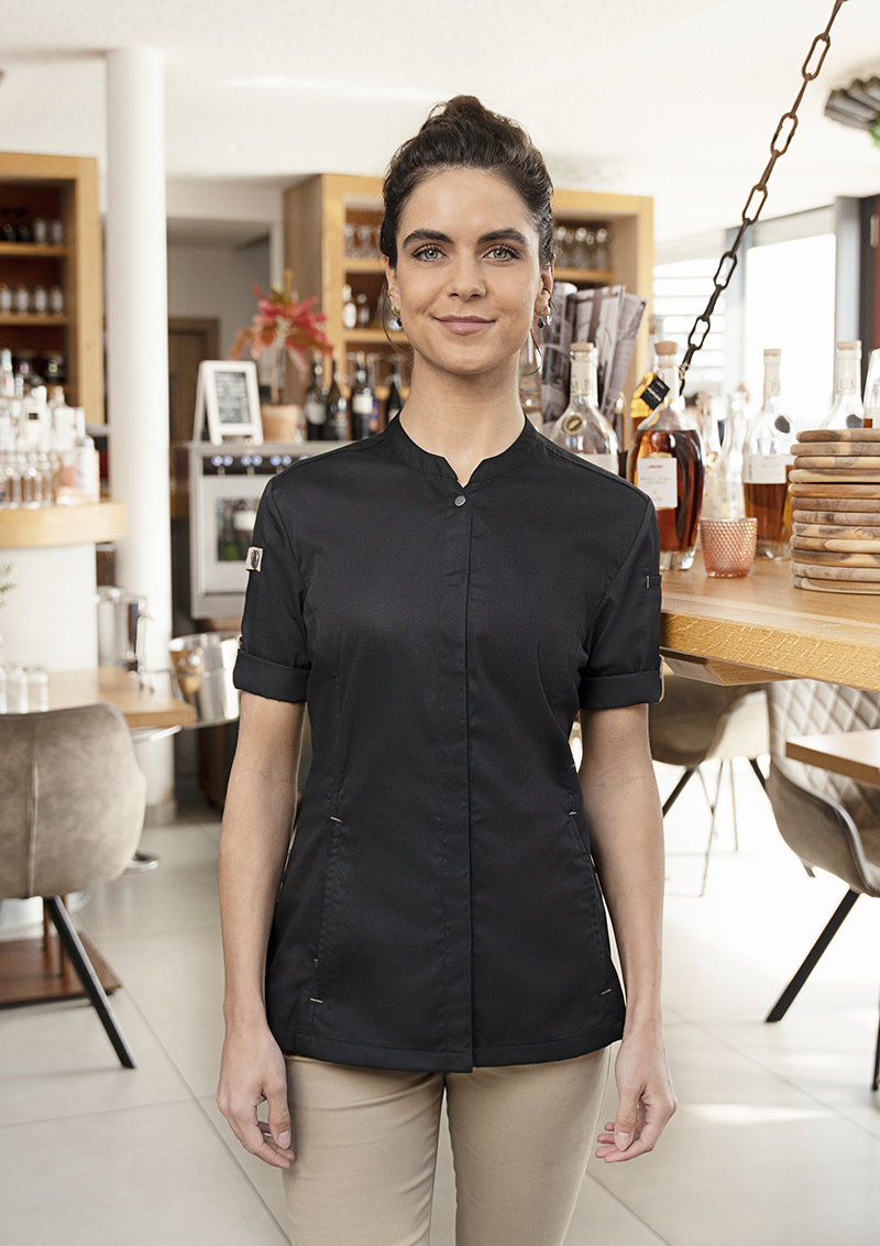 Kurzarm Damenkochjacke Green-Generation, aus nachhaltigem Material