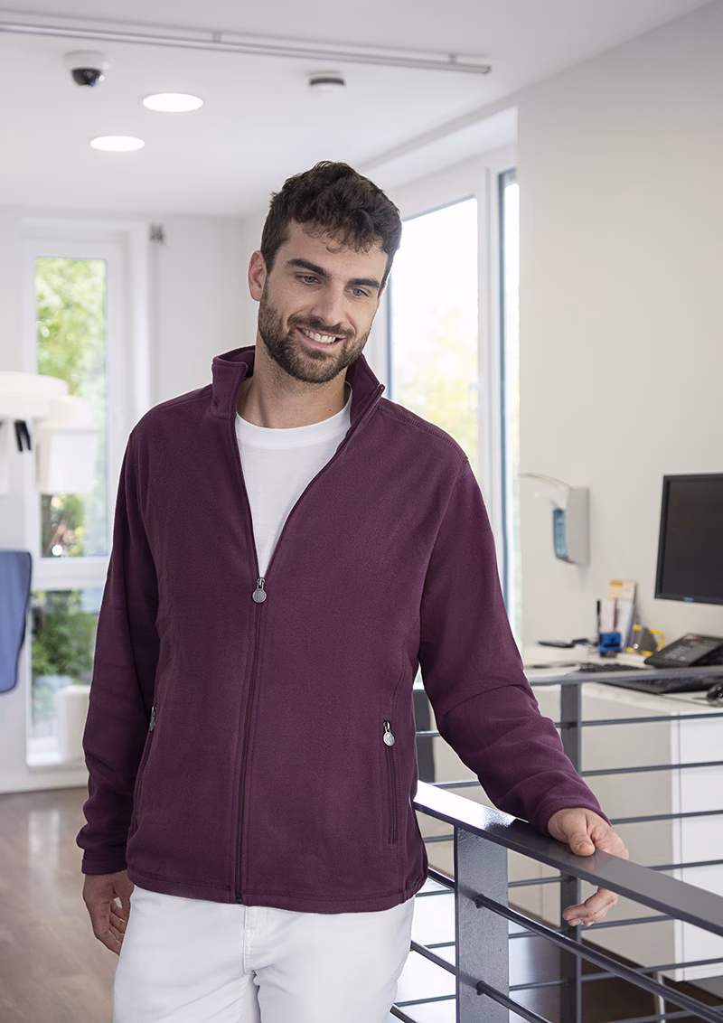 Men's Workwear Fleece Jacket Warm-Up, from Sustainable Material