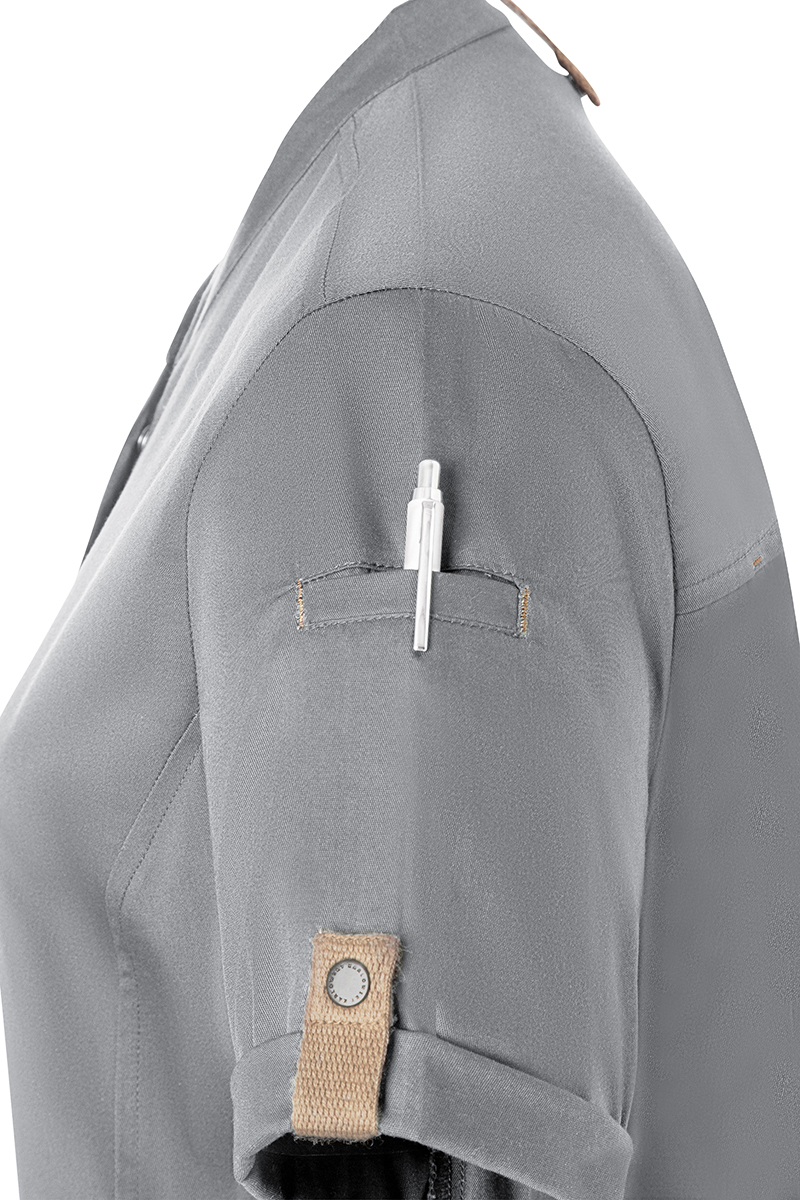 Short-Sleeve Ladies' Chef Jacket Green-Generation, from Sustainable Material