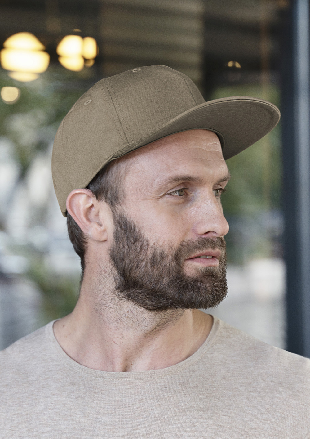 Flat Cap Classic, Baumwolle, Snap-Verschluss