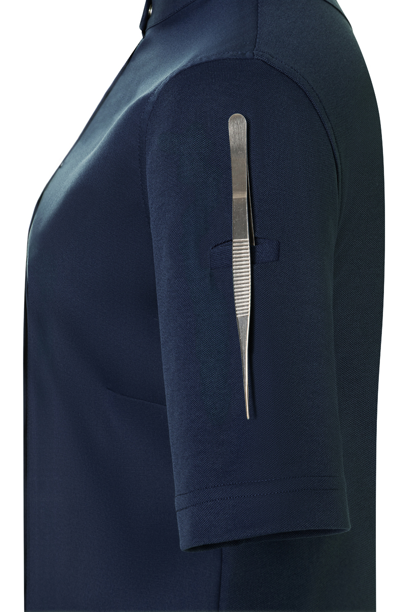arm-zip, titanium-clip, arm-patch, short-sleeve, navy-blue