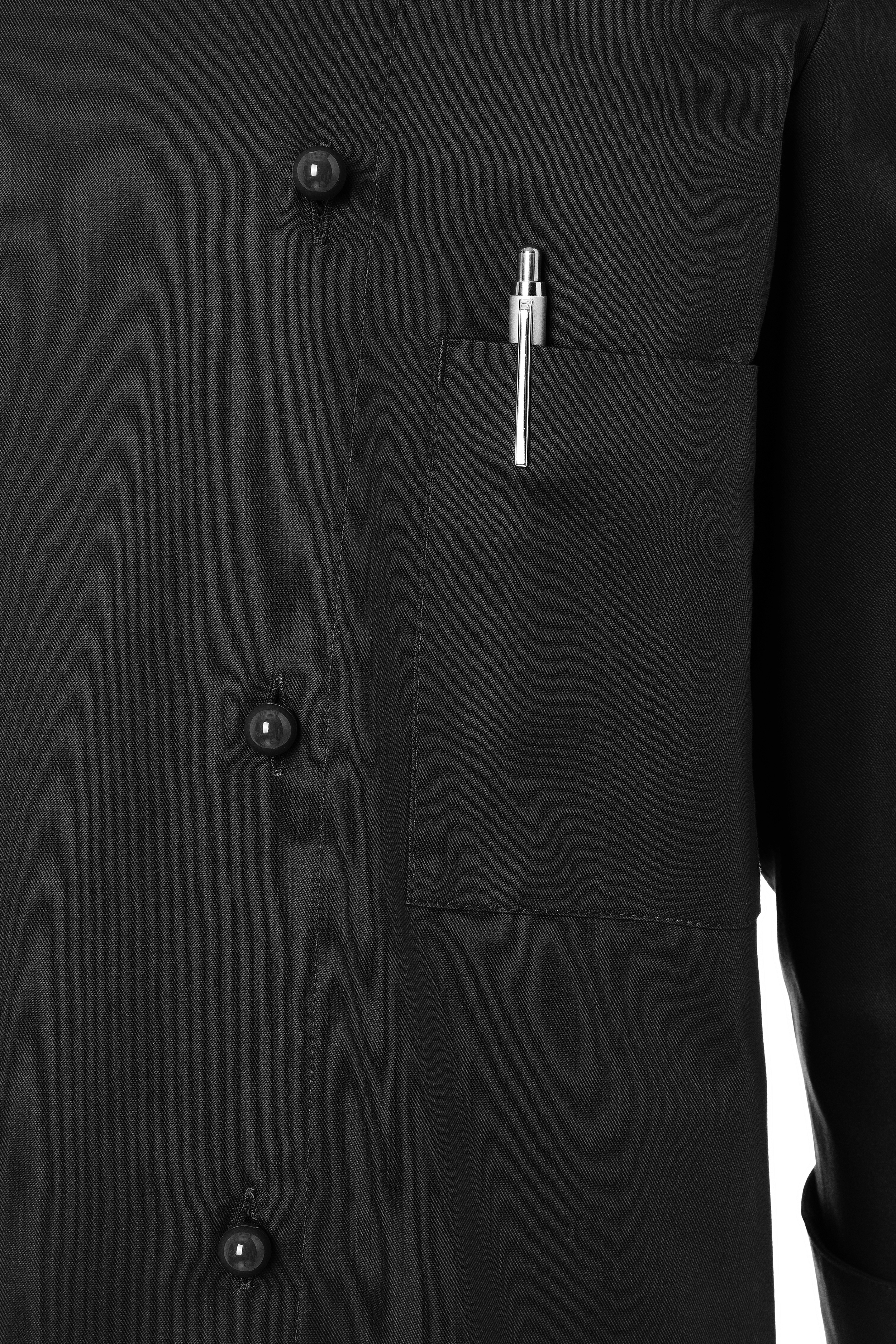 Men's Long-Sleeve Chef Jacket Thomas Cotton Ball Buttons