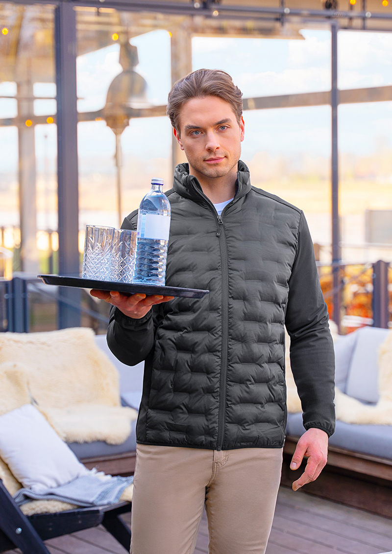 Herren Hybrid-Jacke Outdoor-Pro, wasserdicht, leicht tailliert