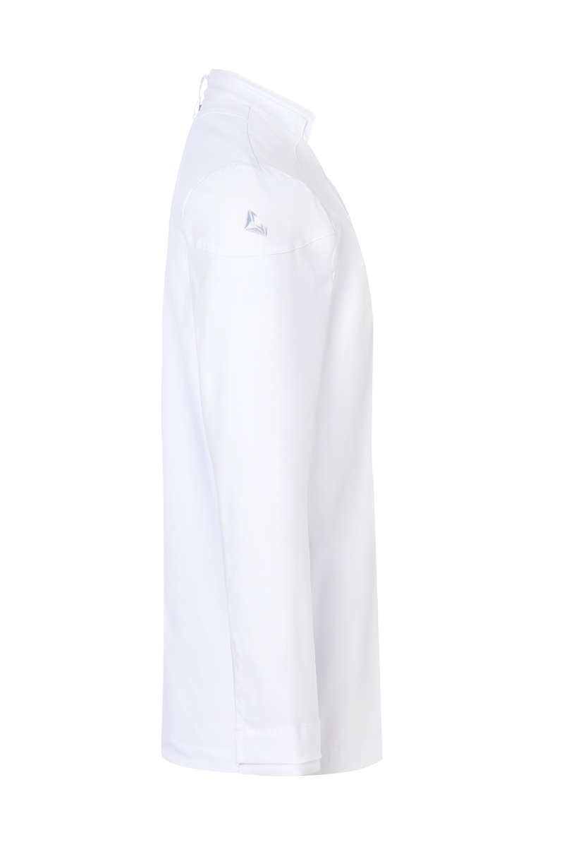 weiß, leichte jacke, langarm, hochkragen, logostickerei, weiss, jacke, langarm, reissverschluss, sportlich