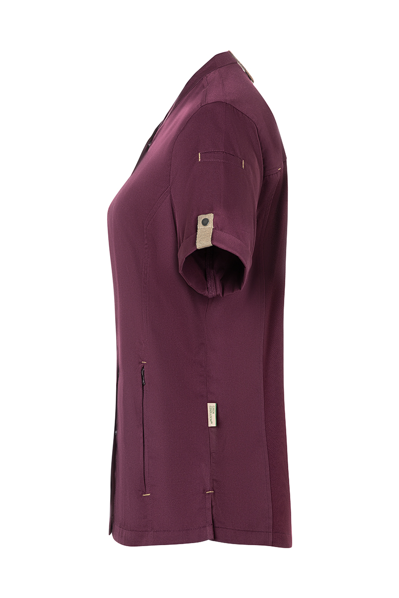 Short-Sleeve Ladies' Chef Jacket Green-Generation, from Sustainable Material