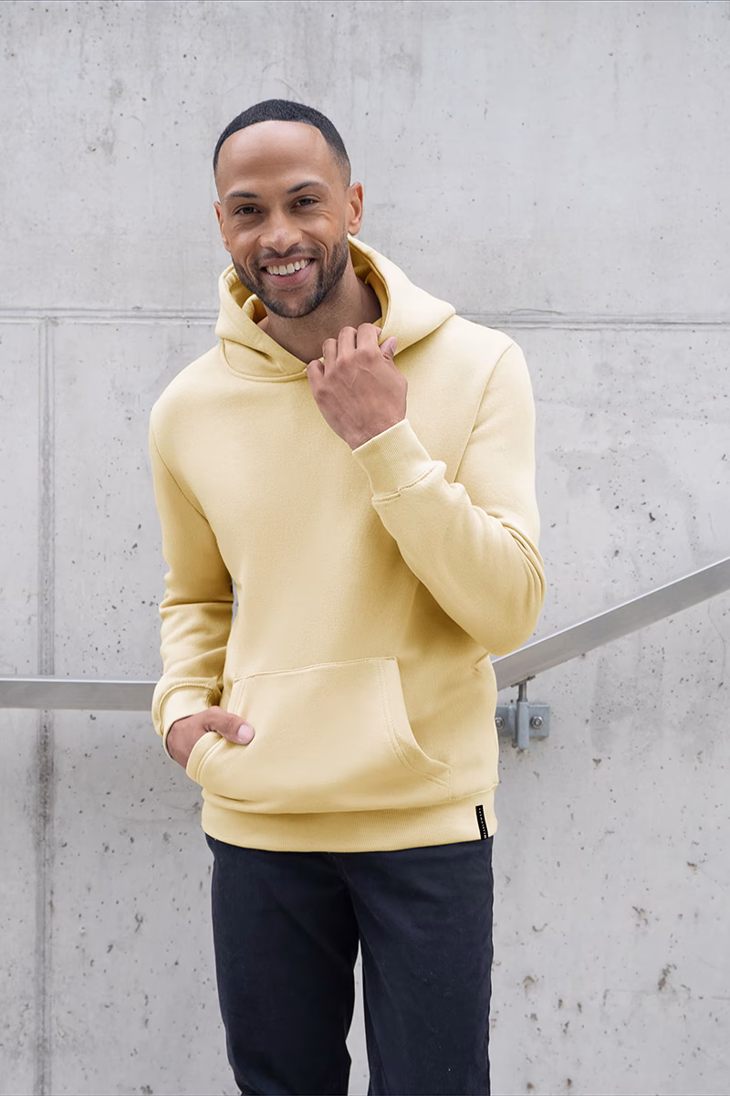 Hoodie, Kapuzensweatshirt, Tasche, Beige, Langarm,  Hoodie, Beige Hoodie, Kängurutasche, Langarm, Alltagstauglich