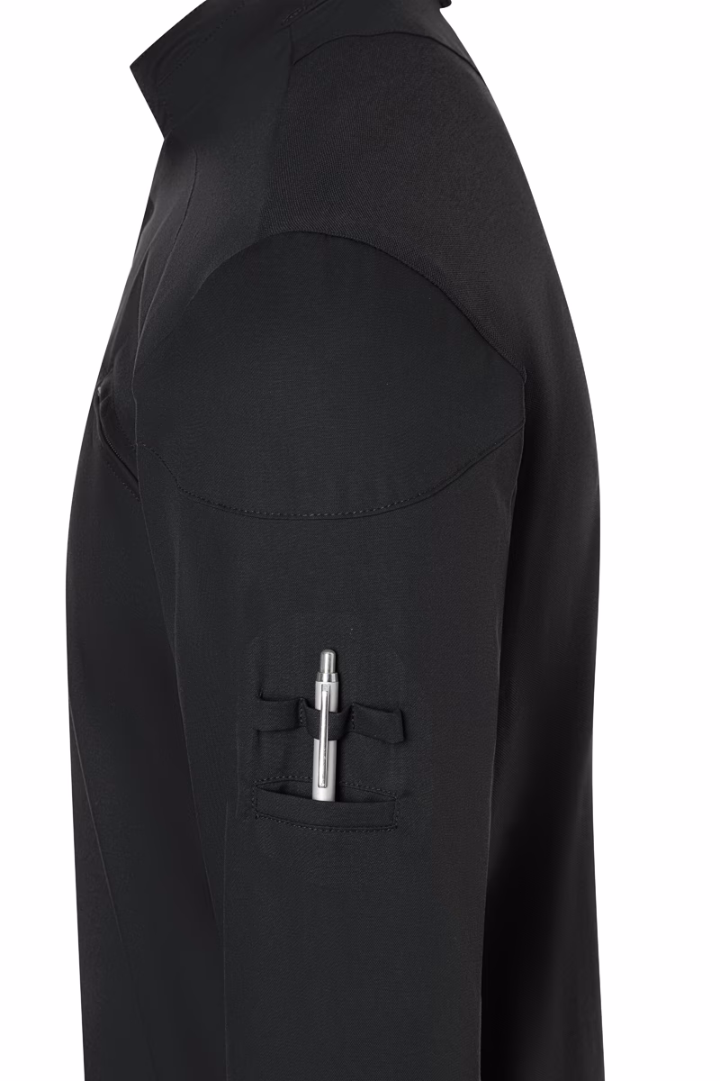 Hosejacke, Reißverschluss, Herausnehmen, Brusttasche, Schwarz, jacket, black, hooded, arm pocket, pen pocket