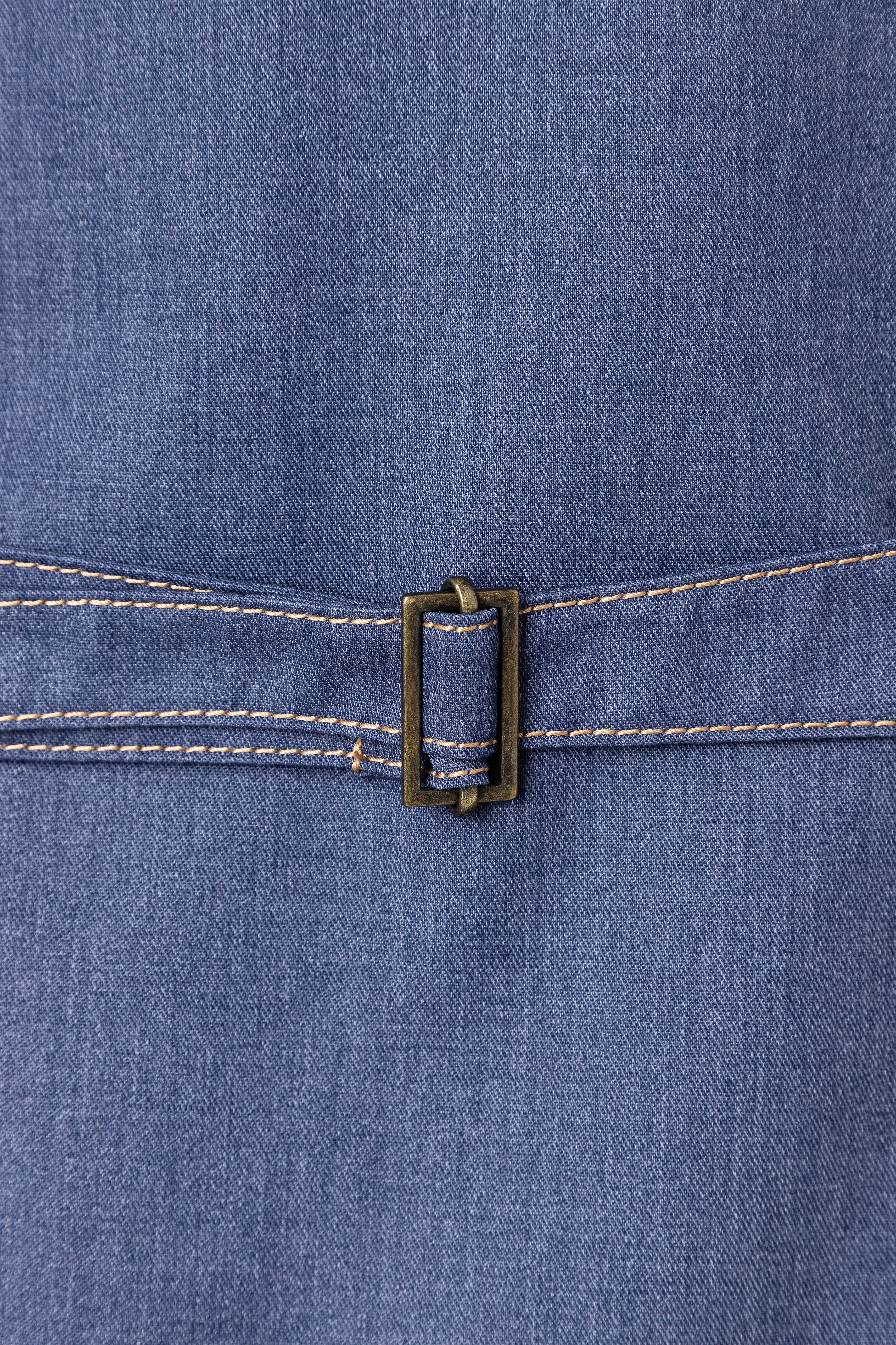 Women's Waistcoat Jeans-Style Sleeveless Contrast Stitching