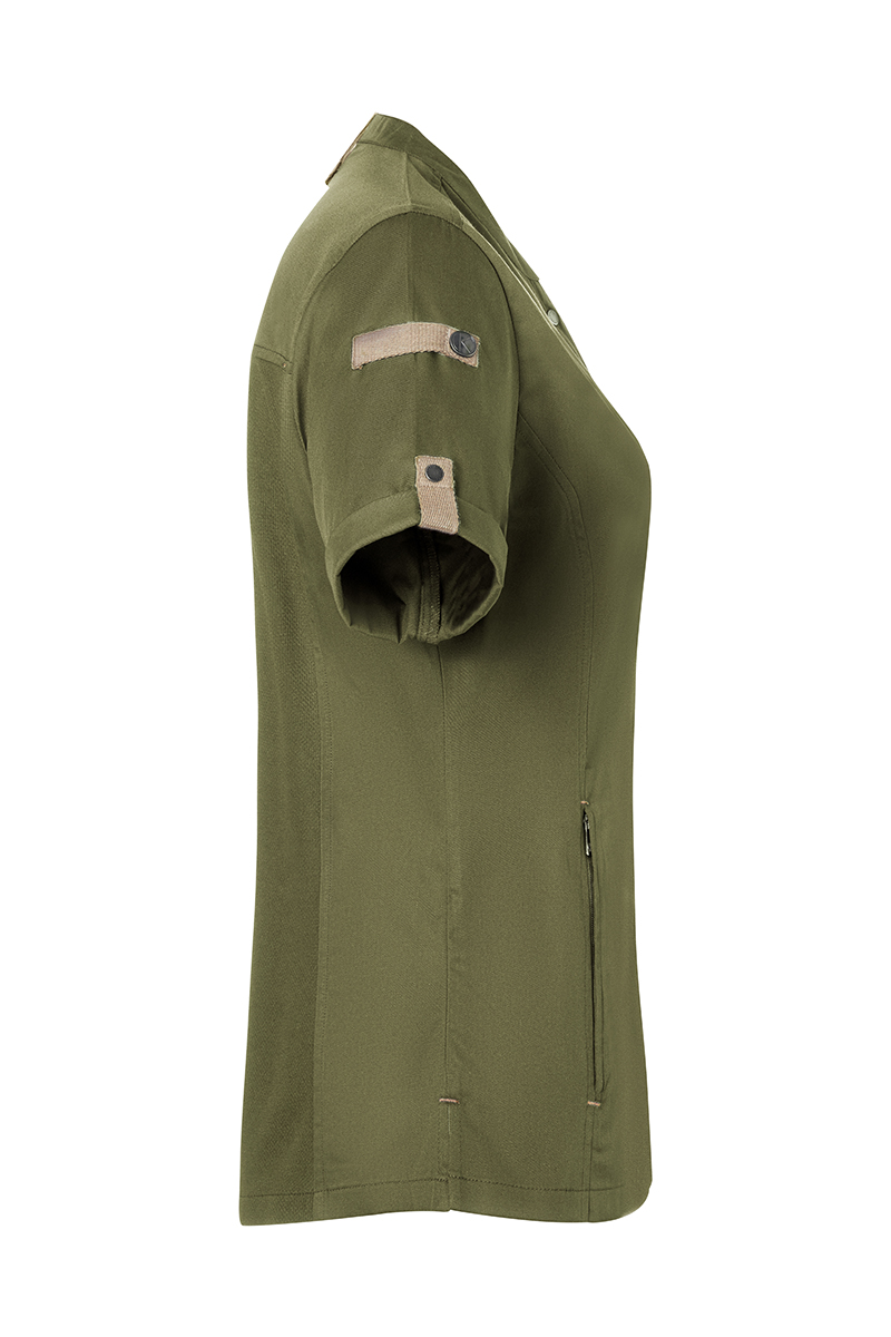 Short-Sleeve Ladies' Chef Jacket Green-Generation, from Sustainable Material