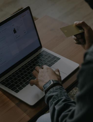 laptop, credit card, online shopping, hands, keyboard