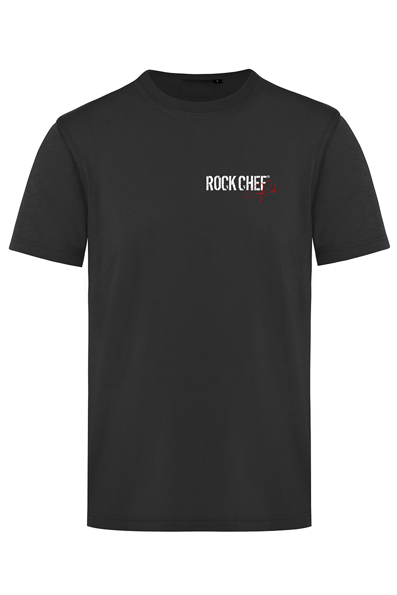 Tee, T-Shirt, Kurzarm, Schwarz, Logo
