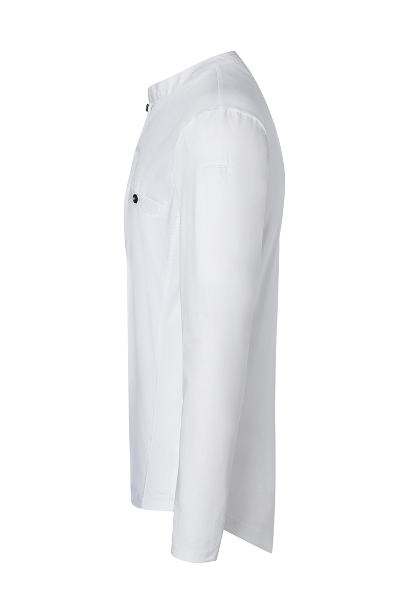 Langarm Herren-Arbeitsshirt Performance in weiß, Slim Fit