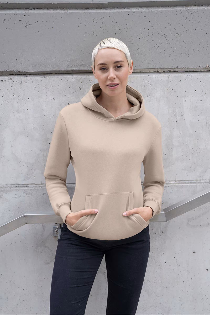 Hoodie, Kangaroo-Tasche, Beige, Sweatshirt, Langarm, Hoodie, Beige, Tasche, Langarm, Kapuzenpullover, Hoodie, Beige, Kanguru, Fronttasche, Baumwollmix, hoodie, beige, Kangaroo-Tasche, Pullover, weiches_Material