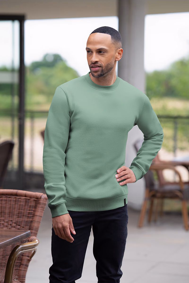 Pullover, Rundhals, Langarm, Mintgrün, Casualwear