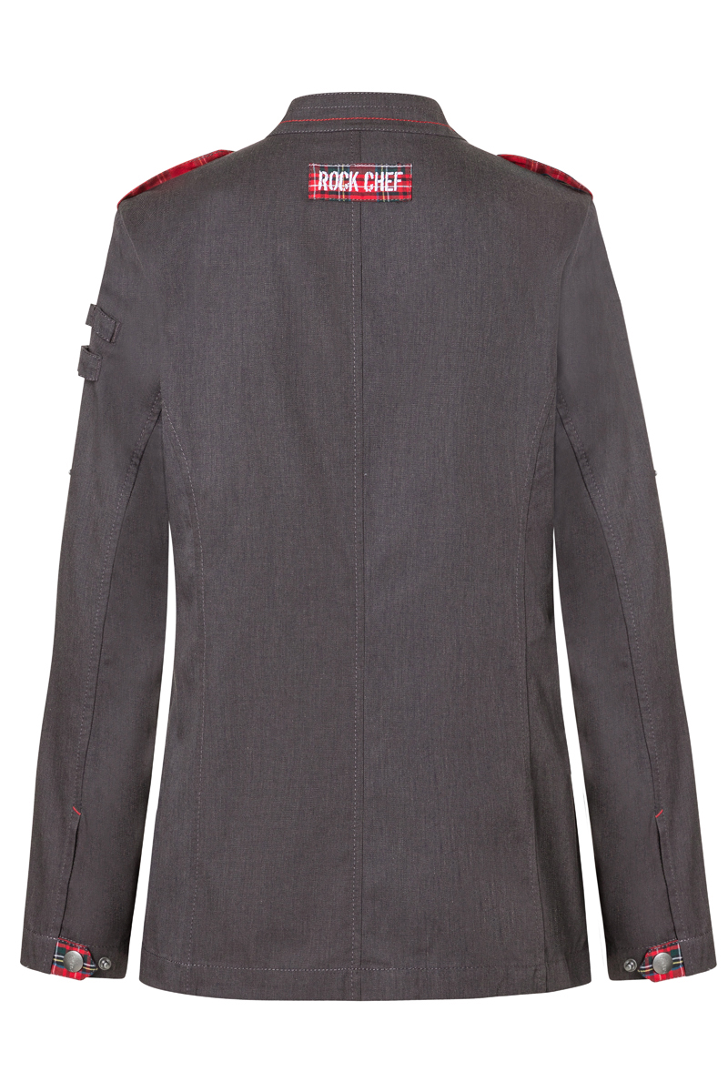 Langarm Damen-Kochjacke ROCK CHEF® Stage2 Denim-Style, leicht tailliert