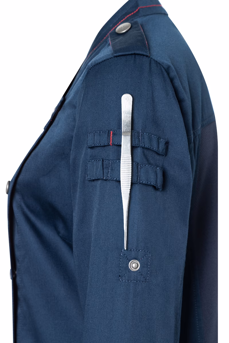 Hülse, Hosen, Langarm, Blazer, Backstein, Hülse, Hosen, Langarm, Blazer, Backstein, jacket, arm pocket, strap, blue, buttoned, snap