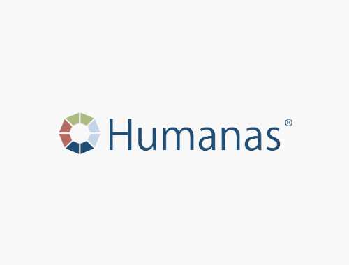 logo, branding, Humanas, blue text, circle emblem