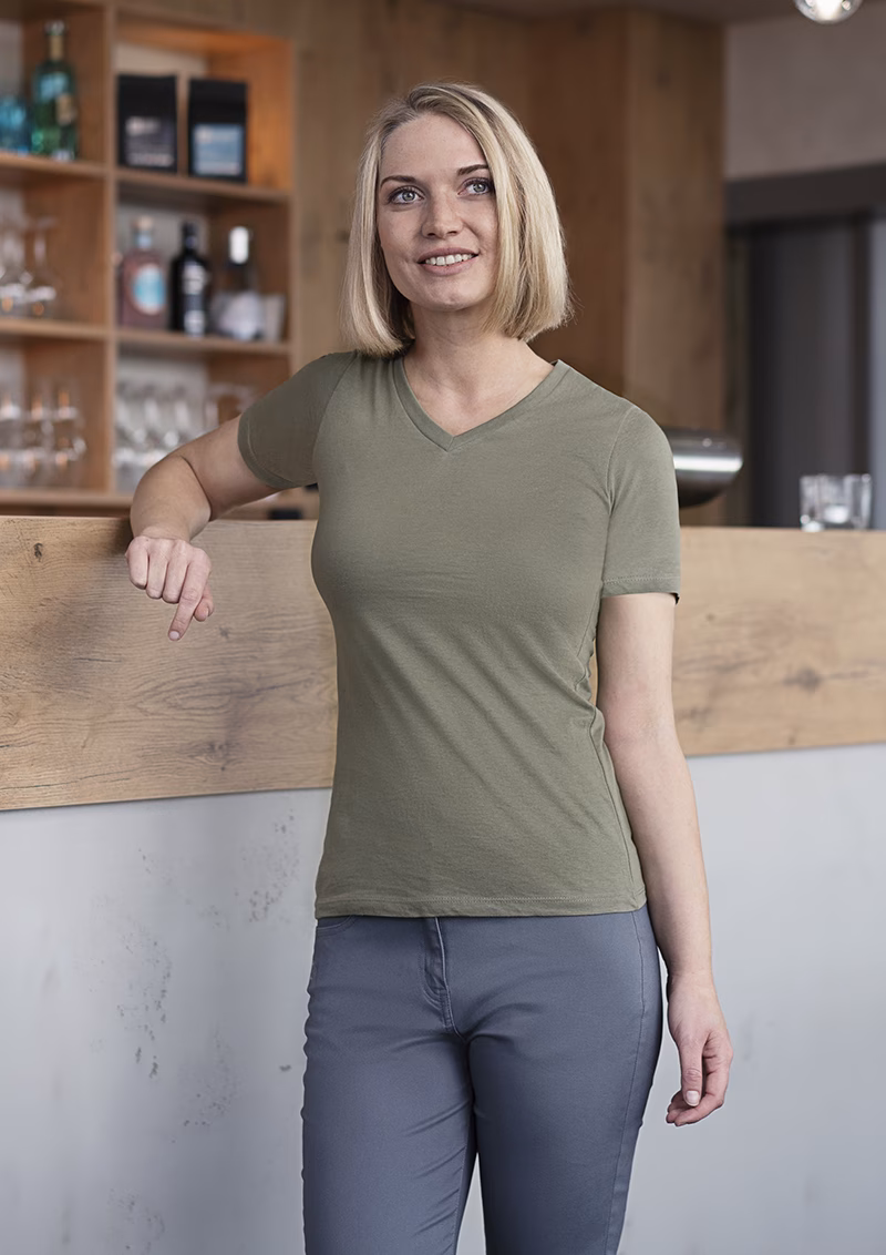 Ladies' Workwear T-Shirt Casual-Flair, from Sustainable Material